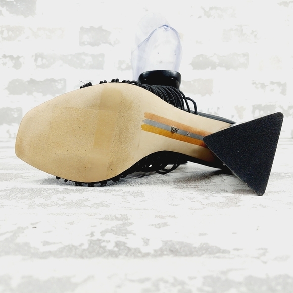 New Sam Edelman LAURETTE Faux Leather Black Strappy Heel Sandals i292 - Picture 8 of 12